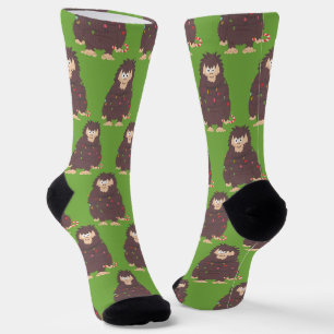 Bigfoot Sasquatch Christmas Socks