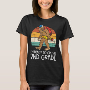Bigfoot Sasquatch Crush 2nd Grade Second First Day T-Shirt