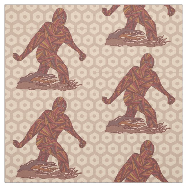 Bigfoot Sasquatch Cryptid Creature Fun Fabric (Swatch)