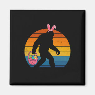 Bigfoot Sasquatch Easter Bunny Egg Hunt Funny Men Magnet