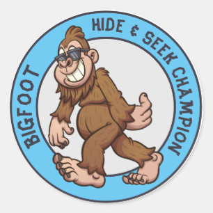Bigfoot   Sasquatch (Editable) Classic Round Stick Classic Round Sticker