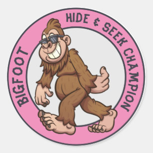 Bigfoot Sasquatch (Editable) Classic Round Sticker