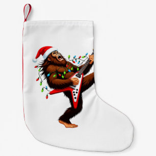 Bigfoot Sasquatch Electric Guitar Christmas 2026 Small Christmas Stocking