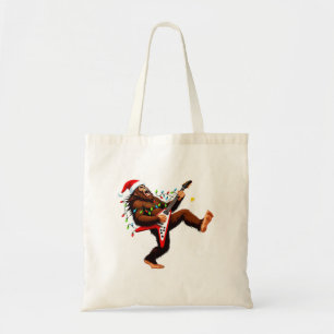 Bigfoot Sasquatch Electric Guitar Christmas 2026 Tote Bag