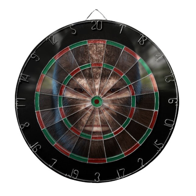 BIGFOOT SASQUATCH FACE PORTRAIT II DARTBOARD (Front)