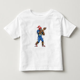 Bigfoot Sasquatch Football Christmas 2026 Holiday Toddler T-Shirt