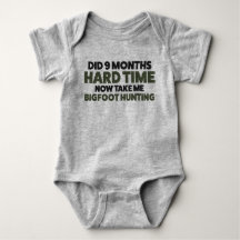 Bigfoot Sasquatch Funny Baby Jersey Bodysuit