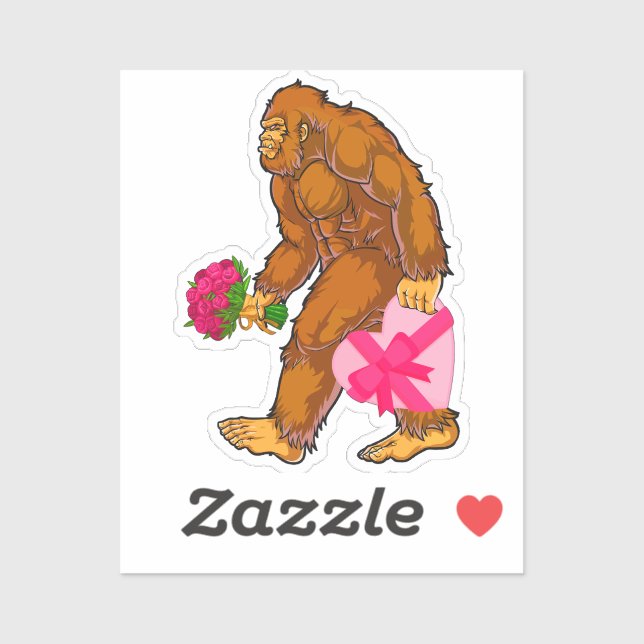 Bigfoot Sasquatch Funny Valentines Day Love (Sheet)