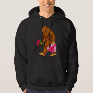 Bigfoot Sasquatch Funny Valentines Day Love Hoodie