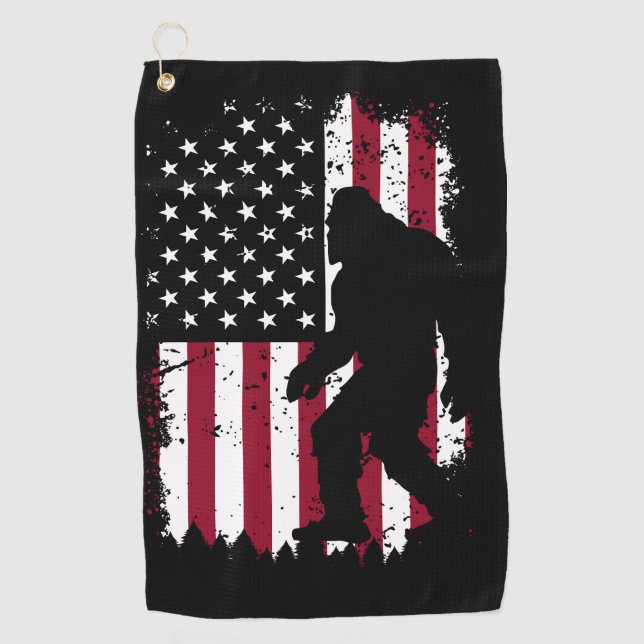 Bigfoot  – Sasquatch Golf Bag  Towel (Front)
