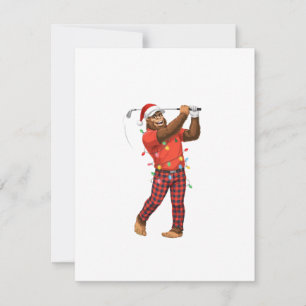 Bigfoot Sasquatch Golf Christmas 2026 Holiday Spor Card