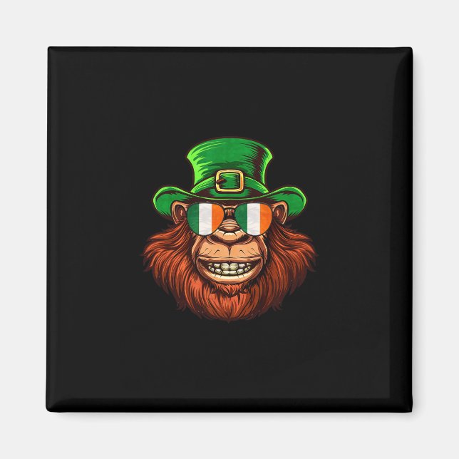Bigfoot Sasquatch Happy St Patricks Day  Magnet (Front)