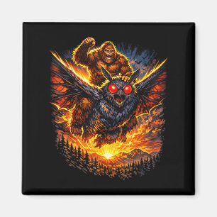 Bigfoot sasquatch mothman funny cryptid wilderness magnet