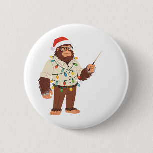 Bigfoot Sasquatch Nurse Christmas Nursing  6 Cm Round Badge