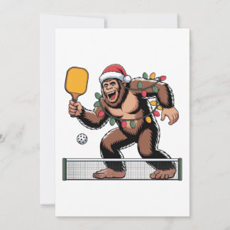 Bigfoot Sasquatch Pickleball Christmas 2026 Card