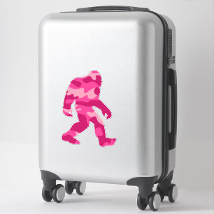Bigfoot Sasquatch Pink Camo  Sticker