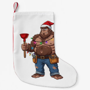 Bigfoot Sasquatch Plumber Christmas 2026 Holiday Small Christmas Stocking