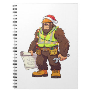 Bigfoot Sasquatch Plumber Funny  Blue collar Notebook
