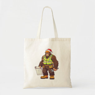 Bigfoot Sasquatch Plumber Funny Blue collar Tote Bag