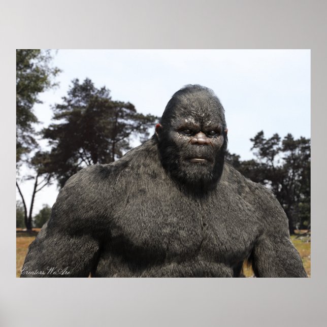 BIGFOOT SASQUATCH PORTRAIT POSTER (Front)