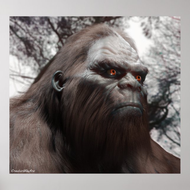 BIGFOOT SASQUATCH PORTRAIT POSTER (Front)