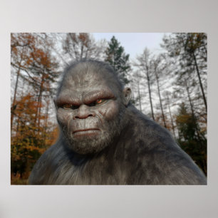 BIGFOOT SASQUATCH PORTRAIT POSTER