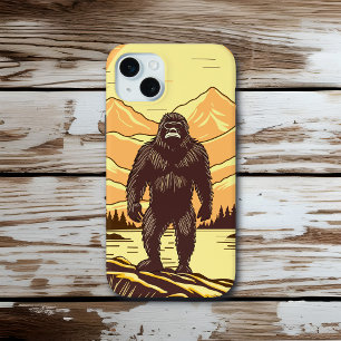 Bigfoot Sasquatch Retro Art Personalised iPhone 15 Mini Case