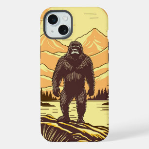 Bigfoot Sasquatch Retro Art Personalised iPhone 15 Plus Case