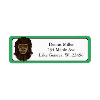 Bigfoot Sasquatch  Return Address Label