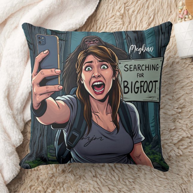 Bigfoot Sasquatch Selfie Cushion (Blanket)