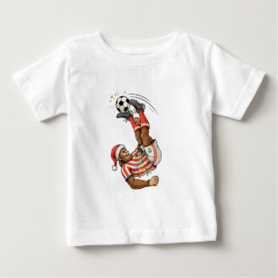 Bigfoot Sasquatch Soccer Christmas Holiday Sport Baby T-Shirt