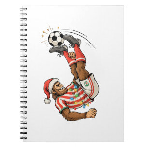 Bigfoot Sasquatch Soccer Christmas  Holiday Sport Notebook