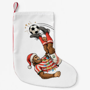 Bigfoot Sasquatch Soccer Christmas Holiday Sport Small Christmas Stocking