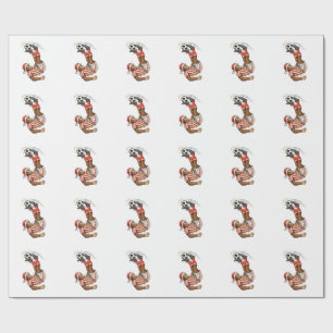 Bigfoot Sasquatch Soccer Christmas Holiday Sport Wrapping Paper