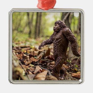 Bigfoot   Sasquatch Square Metal Christmas Ornamen Ornament