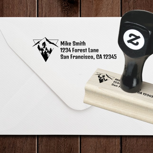 BigFoot Sasquatch Squatchy Forest Mountain Simple Rubber Stamp (Creator Uploaded)