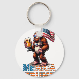 Bigfoot Sasquatch Trump Biden 2024 Pre Election 4t Key Ring