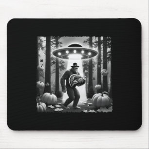 Bigfoot Sasquatch Turkey Ufos Funny Thanksgiving D Mouse Pad