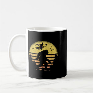 Bigfoot Sasquatch Witch Black Cat Full Moon Bats Coffee Mug