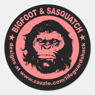 BIGFOOT & SASQUATCH www.Zazzle.com/LifeguardShack Classic Round Sticker