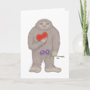 Bigfoot Sasquatch Yeti I Love You Greeting Card