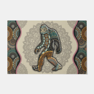 Bigfoot Sasquatch Yeti Themed Mat, Fun Bigfoot  Doormat