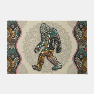 Bigfoot Sasquatch Yeti Themed Mat, Fun Bigfoot Doormat