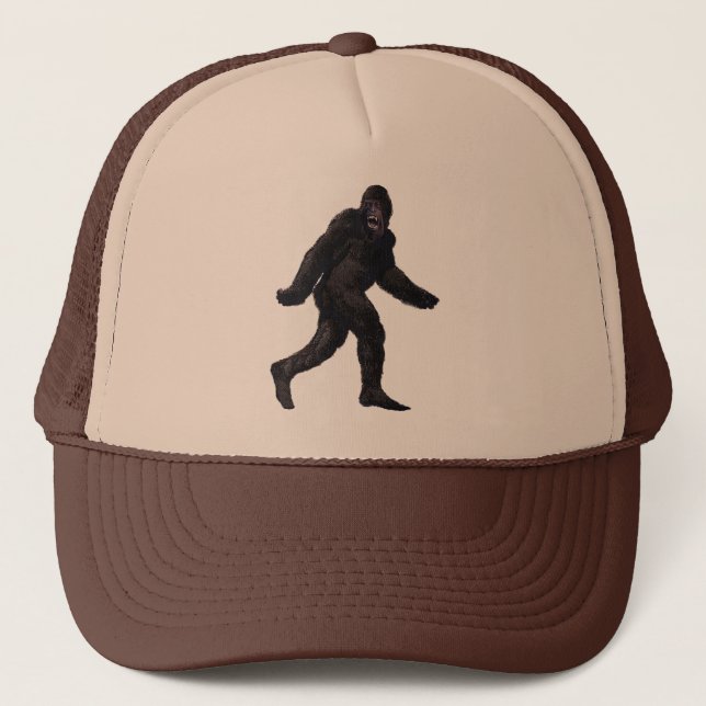 Bigfoot Sasquatch Yetti Trucker Hat (Front)