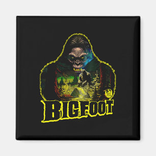 Bigfoot Scary Camping Forest Woods Sasquatch Tent Magnet