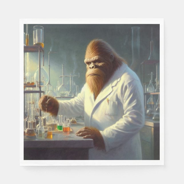 Bigfoot Scientist Napkin (Front)