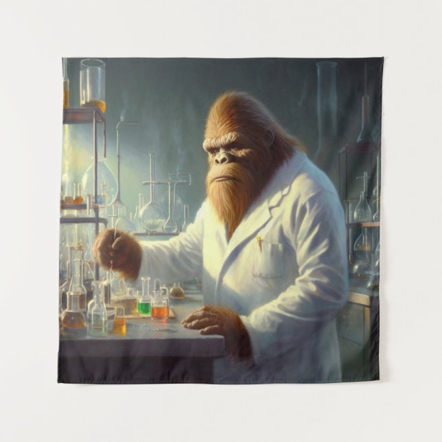 Bigfoot Scientist Tapestry (Front)