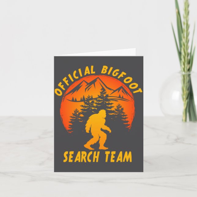 Bigfoot Search Team Sasquatch Yeti Funny  Card (Front)