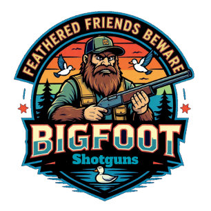 Bigfoot Shotguns Feathered Friends Beware T-Shirt