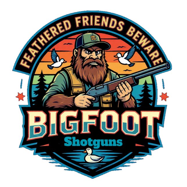 Bigfoot Shotguns Feathered Friends Beware T-Shirt (Creator Uploaded)